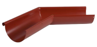 Угол желоба внешний 135 гр, сталь, d-150 мм, красный, Aquasystem