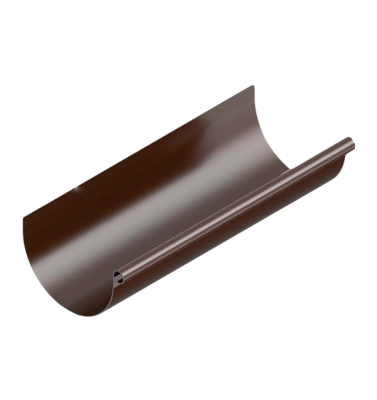 Детальное фото желоб водосточный (3 м.) 120/80 пвх, цвет коричневый, ines