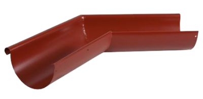 Детальное фото угол желоба внешний 135 гр, сталь, d-150 мм, красный, aquasystem
